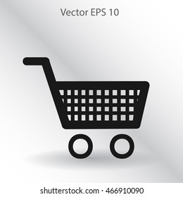 Flat trolley icon.