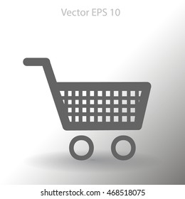 Flat trolley icon.