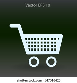 Flat trolley icon.