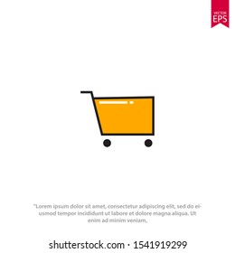 Flat trolley icon isolated on white background. vector 
