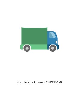 Flat Truck Element. Vector Illustration Of Flat Lorry Isolated On Clean Background. Can Be Used As Truck, Lorry And Freight Symbols.