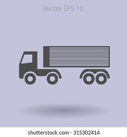 Flat truck icon.