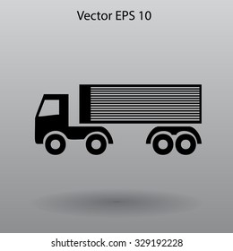 Flat truck icon.