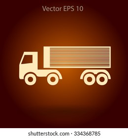 Flat truck icon.