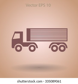 Flat truck icon.