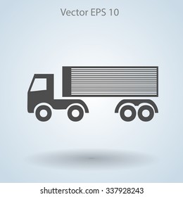 Flat truck icon.