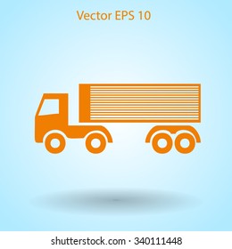 Flat truck icon.