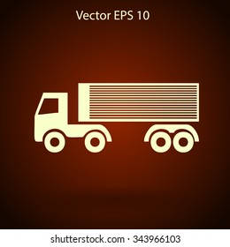 Flat truck icon.