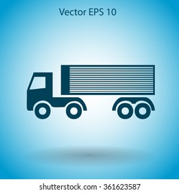 Flat truck icon.