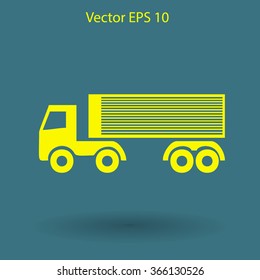 Flat truck icon.