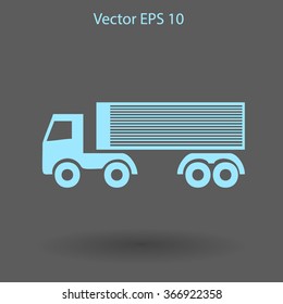 Flat truck icon.