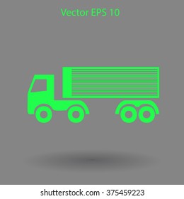 Flat truck icon.