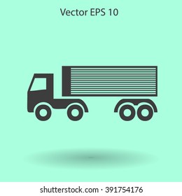 Flat truck icon.