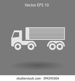 Flat truck icon.