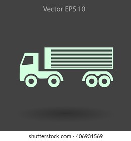 Flat truck icon.