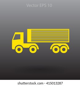 Flat truck icon.