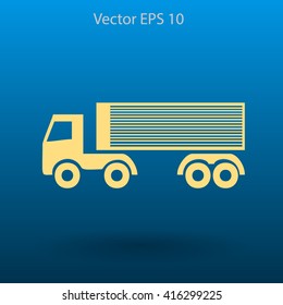 Flat truck icon.