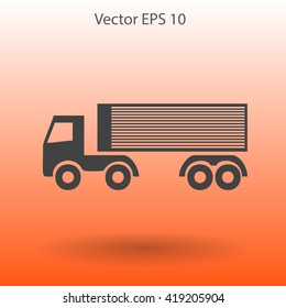 Flat truck icon.