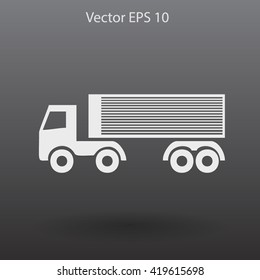 Flat truck icon.