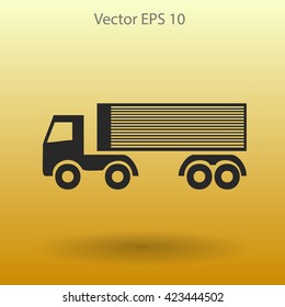 Flat truck icon.