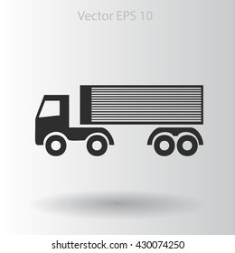 Flat truck icon.