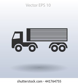 Flat truck icon.