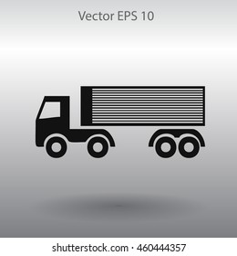 Flat truck icon.