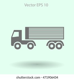 Flat truck icon.