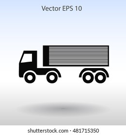Flat truck icon.