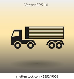 Flat truck icon.