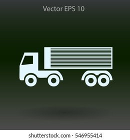 Flat truck icon.