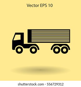 Flat truck icon.