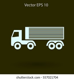 Flat truck icon.