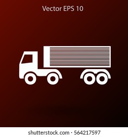 Flat truck icon.