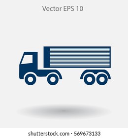 Flat truck icon.