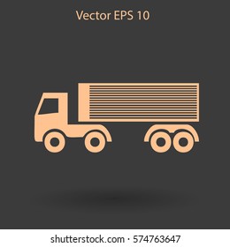 Flat truck icon.