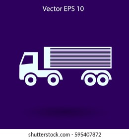 Flat truck icon.