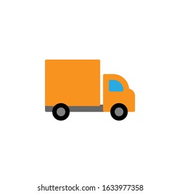 Flat Truck Icon Vector Isolated On White Background