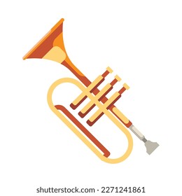 flat trumpet design over white