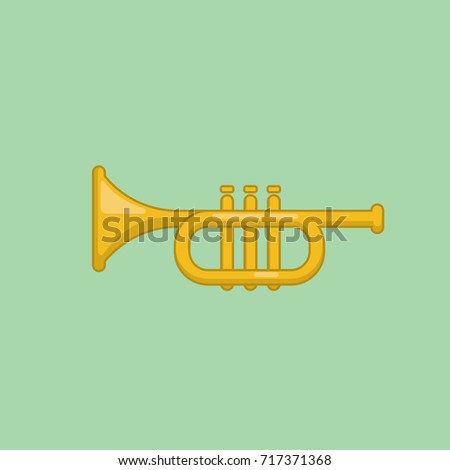 Flat Trumpet Vector Icon