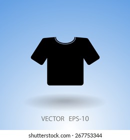Flat a T-Shirt icon. Vector