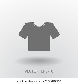 Flat a T-Shirt icon. Vector