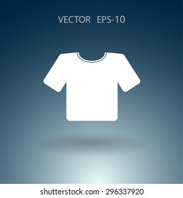 Flat a T-Shirt icon. Vector