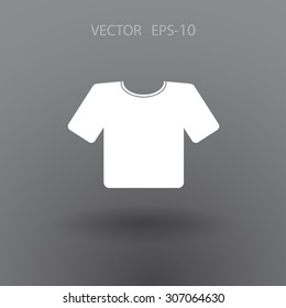 Flat a T-Shirt icon. Vector