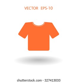 Flat a T-Shirt icon. Vector