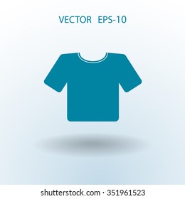 Flat a T-Shirt icon. Vector