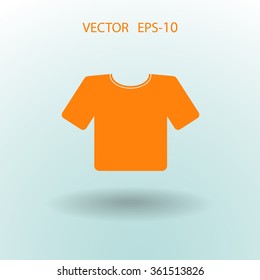 Flat a T-Shirt icon. Vector