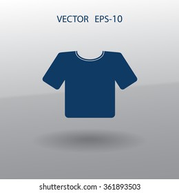 Flat a T-Shirt icon. Vector