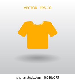 Flat a T-Shirt icon. Vector