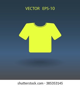 Flat a T-Shirt icon. Vector